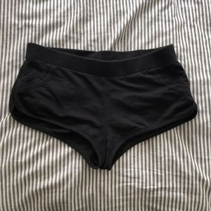 Black booty shorts